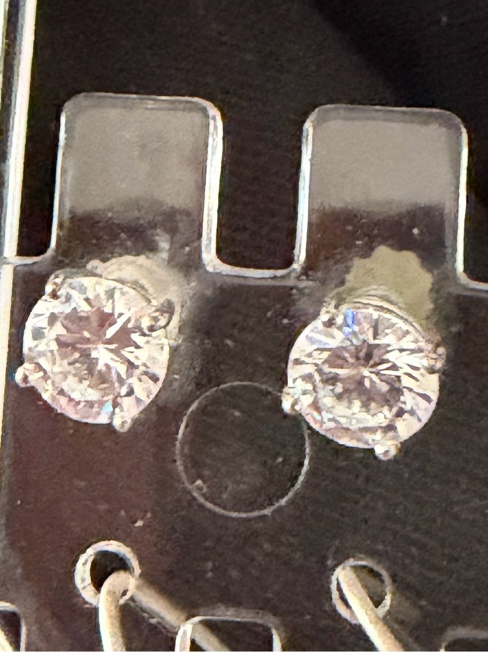 Touchstone Crystal Clear Round Stud Earrings